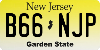NJ license plate B66NJP