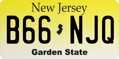 NJ license plate B66NJQ