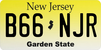 NJ license plate B66NJR
