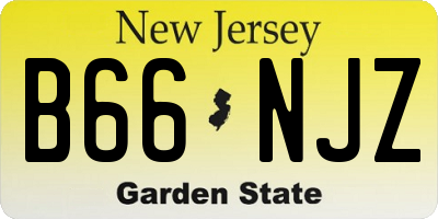 NJ license plate B66NJZ