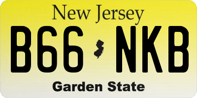 NJ license plate B66NKB