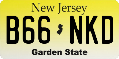 NJ license plate B66NKD