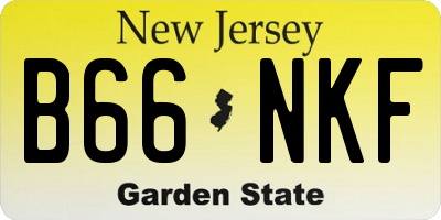 NJ license plate B66NKF