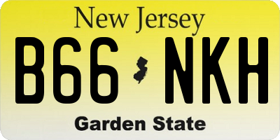 NJ license plate B66NKH
