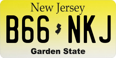 NJ license plate B66NKJ
