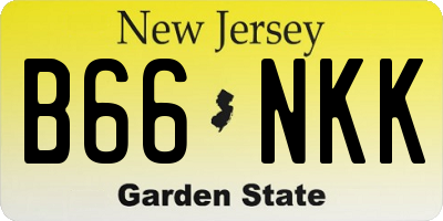 NJ license plate B66NKK