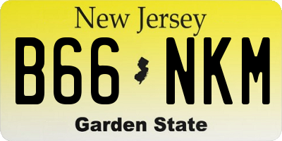 NJ license plate B66NKM