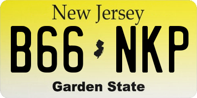 NJ license plate B66NKP