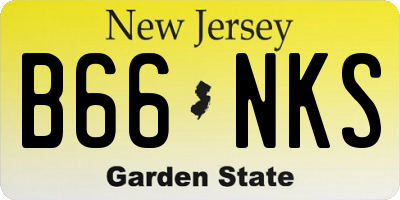 NJ license plate B66NKS