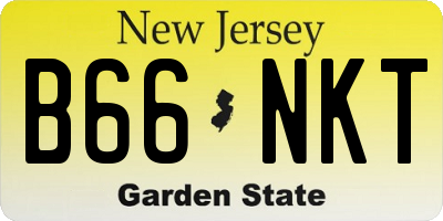 NJ license plate B66NKT