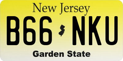 NJ license plate B66NKU