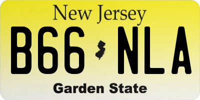 NJ license plate B66NLA