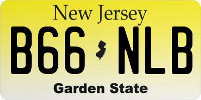 NJ license plate B66NLB