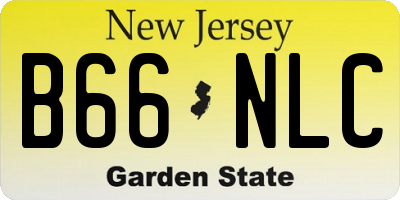 NJ license plate B66NLC