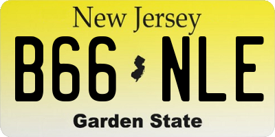 NJ license plate B66NLE