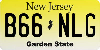 NJ license plate B66NLG