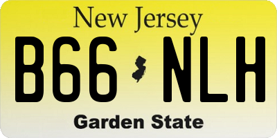 NJ license plate B66NLH