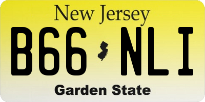 NJ license plate B66NLI