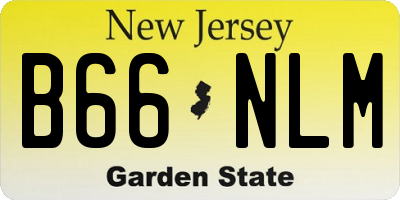 NJ license plate B66NLM