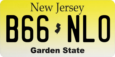 NJ license plate B66NLO