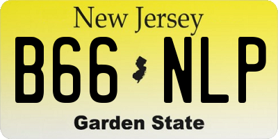 NJ license plate B66NLP