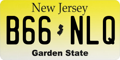 NJ license plate B66NLQ