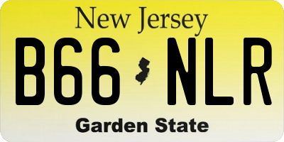 NJ license plate B66NLR