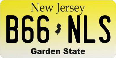 NJ license plate B66NLS