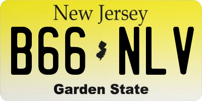 NJ license plate B66NLV