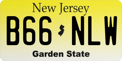 NJ license plate B66NLW