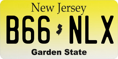 NJ license plate B66NLX