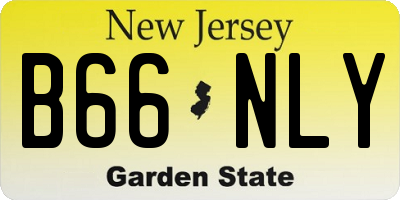 NJ license plate B66NLY