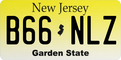 NJ license plate B66NLZ