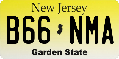 NJ license plate B66NMA