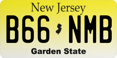 NJ license plate B66NMB
