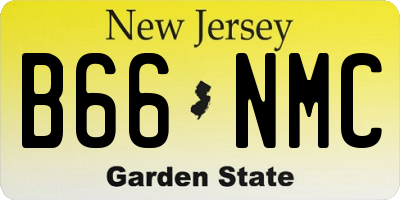 NJ license plate B66NMC