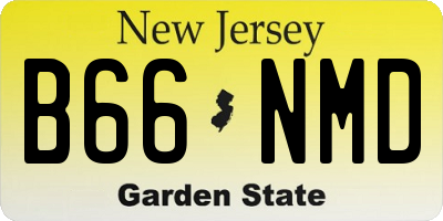 NJ license plate B66NMD
