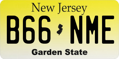 NJ license plate B66NME