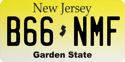 NJ license plate B66NMF