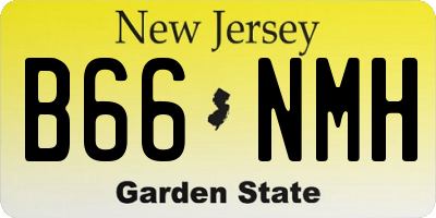 NJ license plate B66NMH