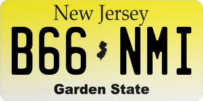 NJ license plate B66NMI
