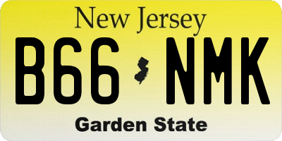 NJ license plate B66NMK