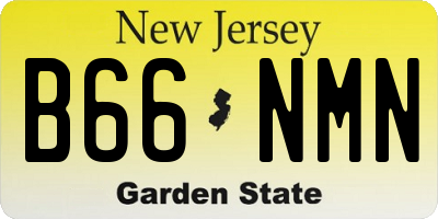 NJ license plate B66NMN
