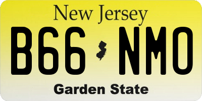 NJ license plate B66NMO