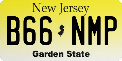 NJ license plate B66NMP