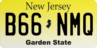 NJ license plate B66NMQ