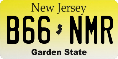 NJ license plate B66NMR