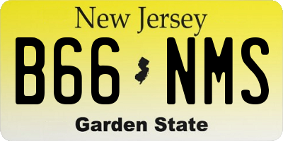 NJ license plate B66NMS