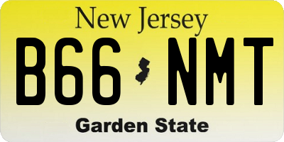 NJ license plate B66NMT