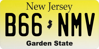 NJ license plate B66NMV